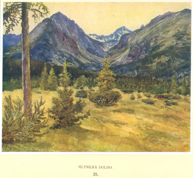 Painter Otakar Štáfl: High Tatras (Vysoké Tatry)