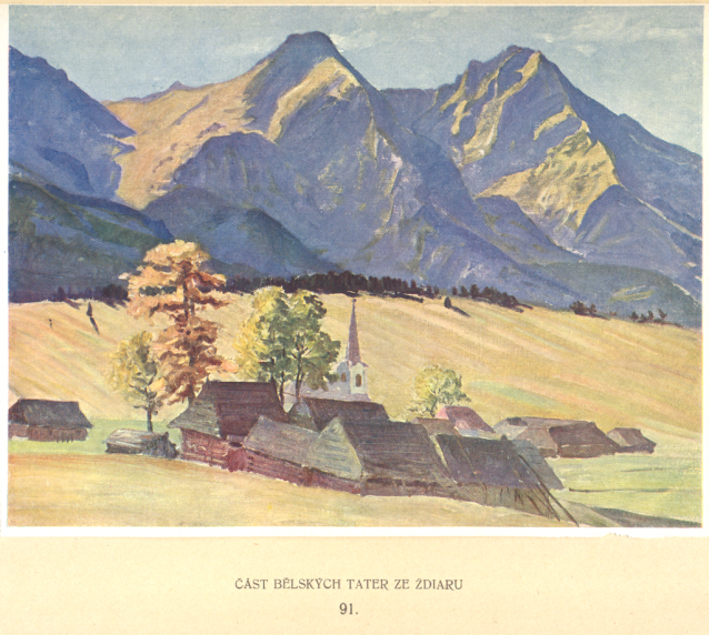 Painter Otakar Štáfl: High Tatras (Vysoké Tatry)