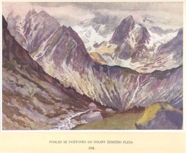 Painter Otakar Štáfl: High Tatras (Vysoké Tatry)
