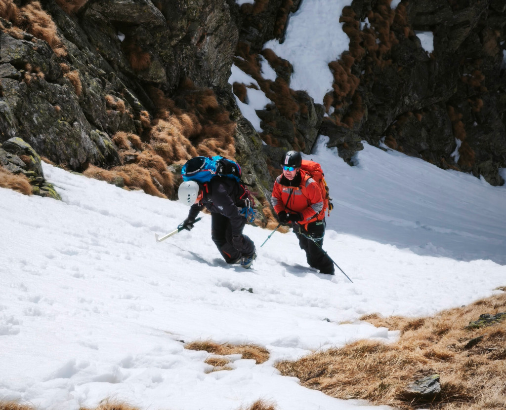 Zimní výstup z Červené dolinky na Predné Žeruchové sedlo.