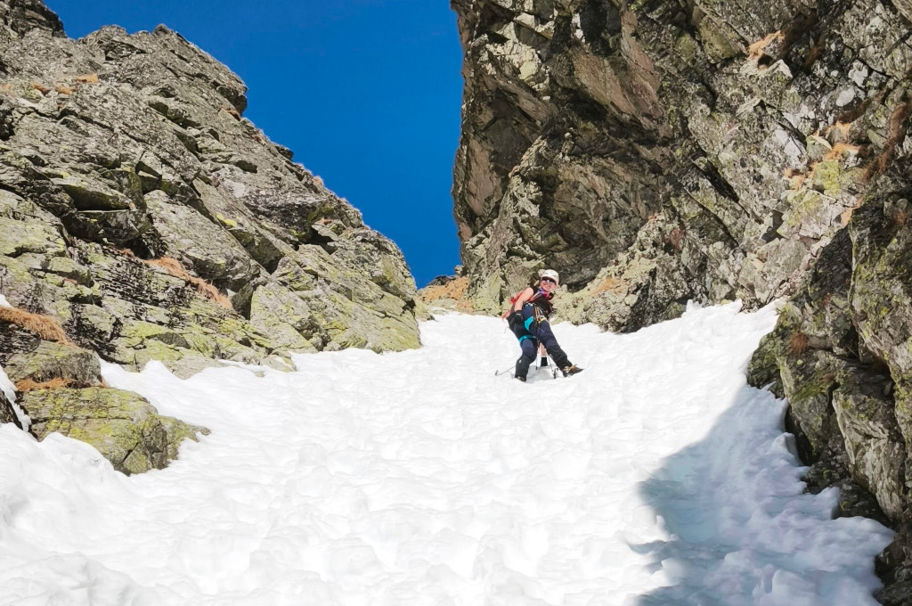 Výstup na Přední Žeruchové sedlo.