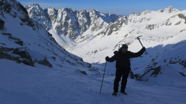 Hincovo pleso v zimě na lyžích