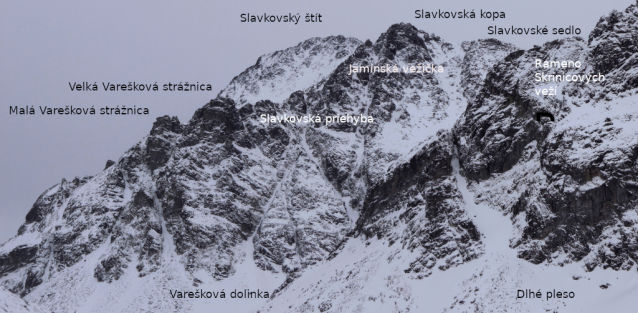 Vareškový pilier na Slavkovskou kopu