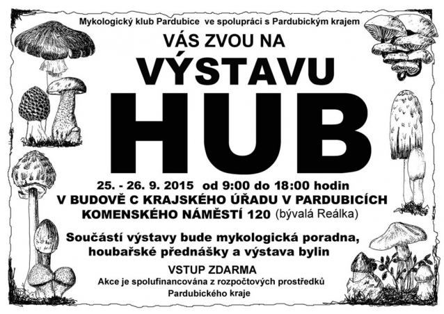 Výstavy hub v září a říjnu 2015