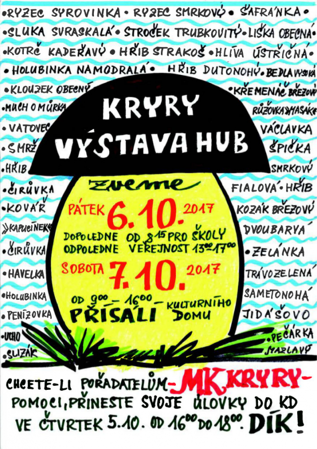 Výstavy hub 2017