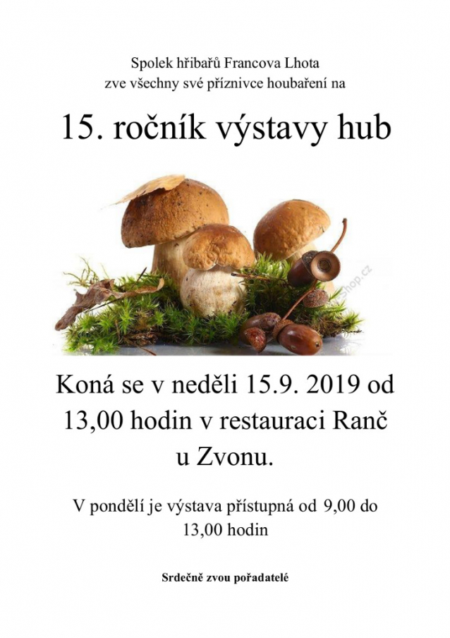 Výstavy hub 2019