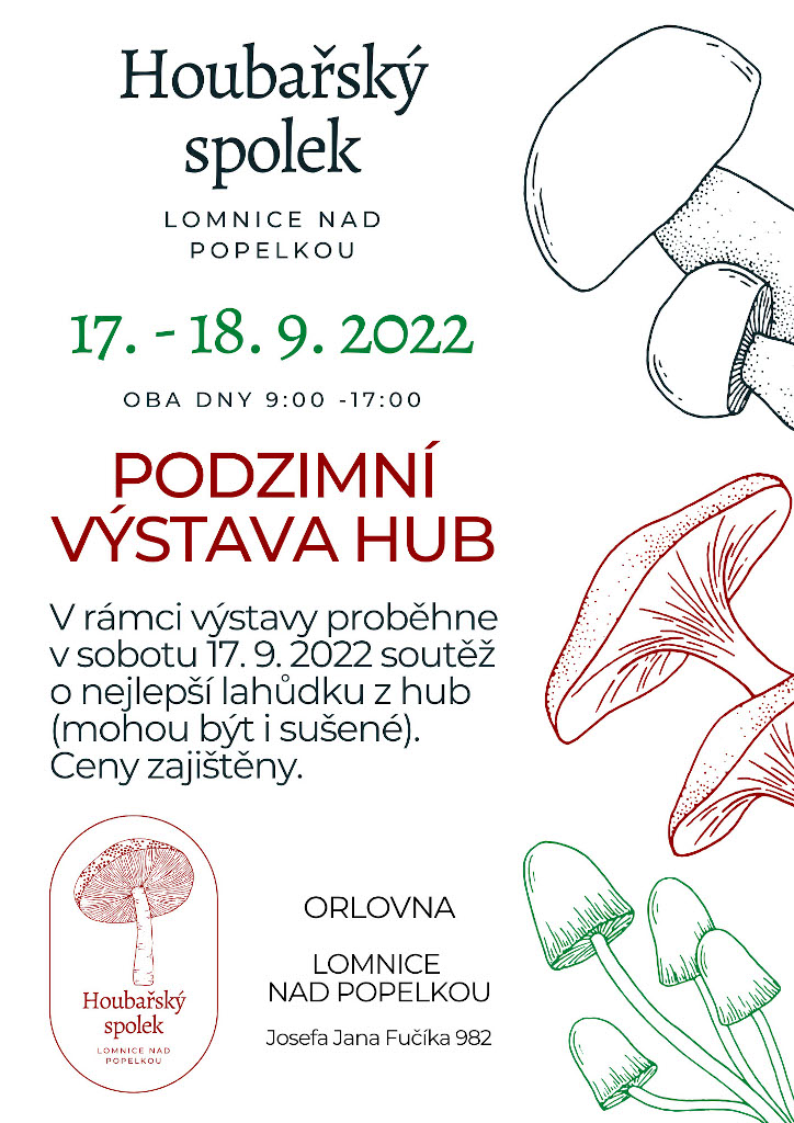 Podzimní výstava hub, Lomnice nad Popelkou.