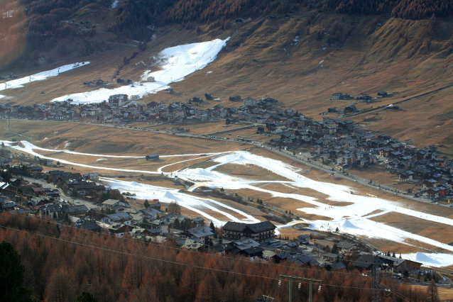 Livigno zatím lyžuje na umělém sněhu