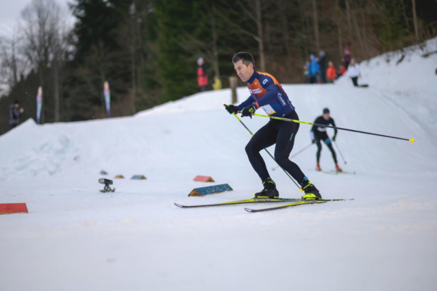 Noční stopa Valachy v biatlonové aréně