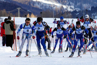 Bessans, francouzské centrum biatlonu a běžek   Bessans, francouzské centrum biatlonu a běžek