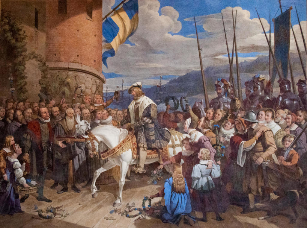 Gustav Vasa vjíždí do Stockholmu roku 1523.