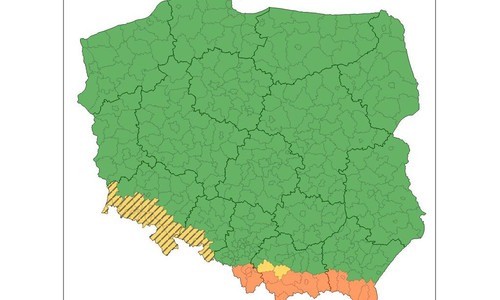 Silný vítr v polském pohraničí Silný vítr v polském pohraničí