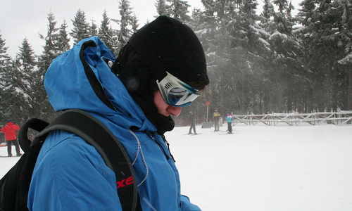 Na lyžích podél Mumlavy v Krkonoších