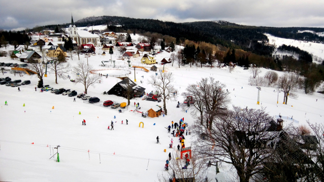 Paseky nad Jizerou, příjemné lyžování na loukách