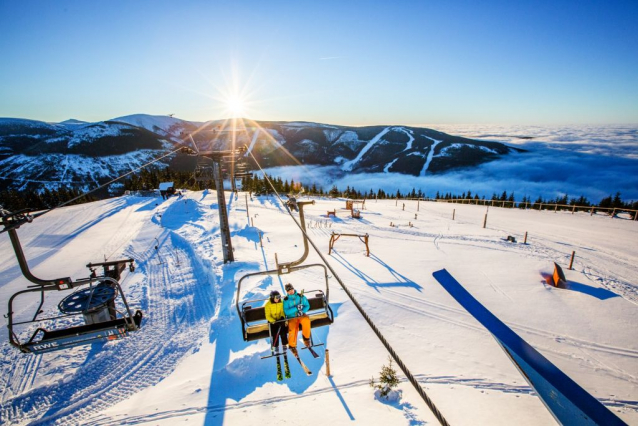 Skiareál ve Špindlu slibuje na víkend ideální sněhové podmínky