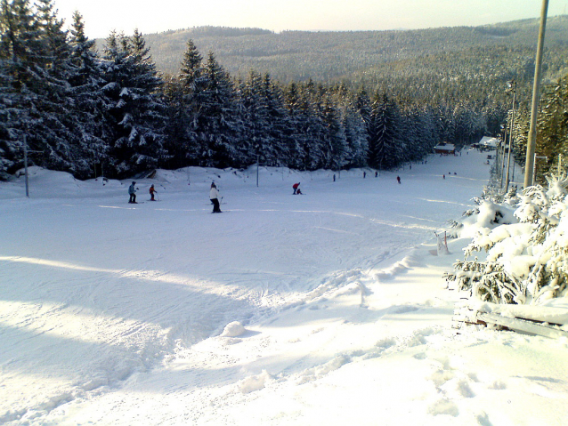 Sjezdové lyžování u Jihlavy