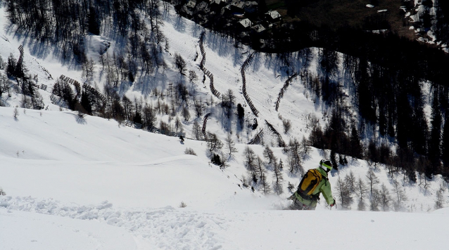 Courmayeur: závěje prašanu