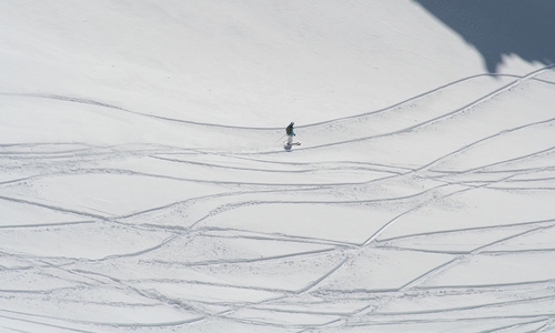 Courmayeur: závěje prašanu