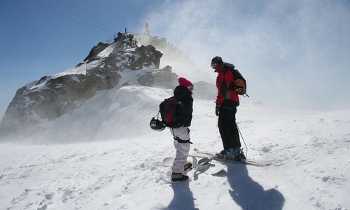 Courmayeur: závěje prašanu Courmayeur: závěje prašanu