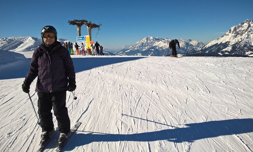 Dlouhý lyžařský den pod Hochkönig