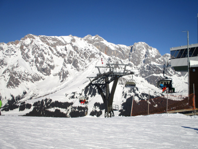 Dlouhý lyžařský den pod Hochkönig