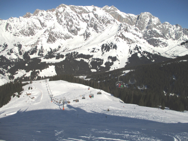 Dlouhý lyžařský den pod Hochkönig