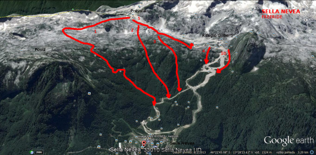 Sella Nevea freeride: sem se jezdí za prašanem