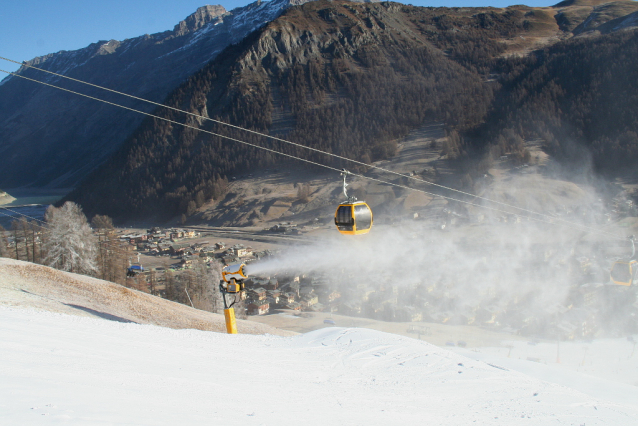 Livigno zatím lyžuje na umělém sněhu