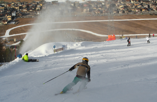 Livigno zatím lyžuje na umělém sněhu