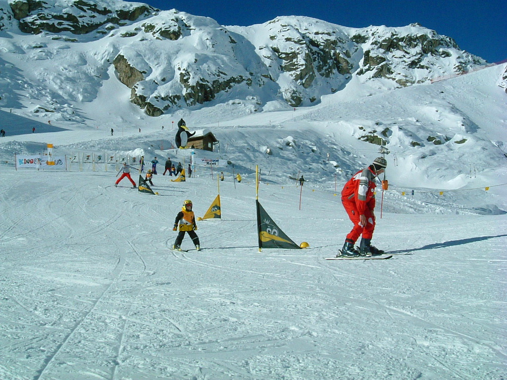 Mölltal, výuka lyžování pro děti.