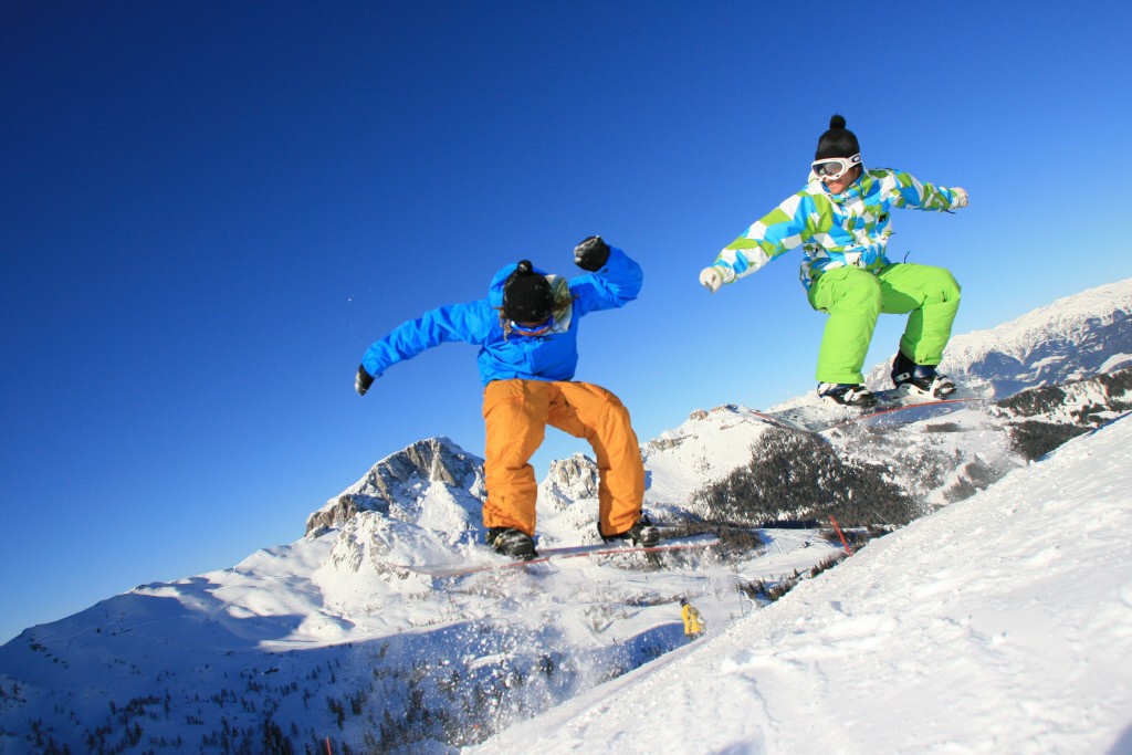 Nassfeld, snowboardová radost.