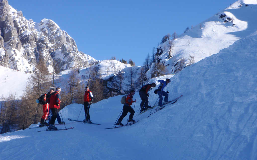 Nassfeld, skitouring na Watschiger Alm.