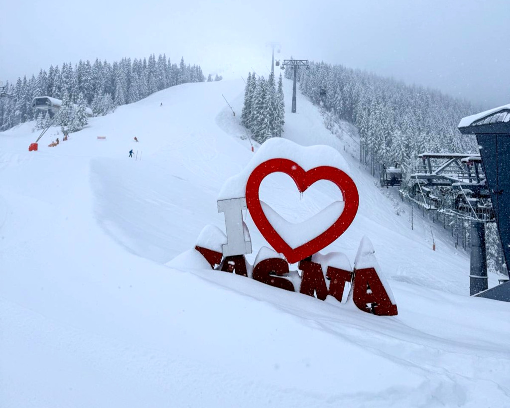 Chopok, jarní sněhová nadílka Jasná.