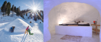 Igloo v Jižním Tyrolsku na severu Itálie