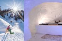 Igloo v Jižním Tyrolsku na severu Itálie Igloo v Jižním Tyrolsku na severu Itálie