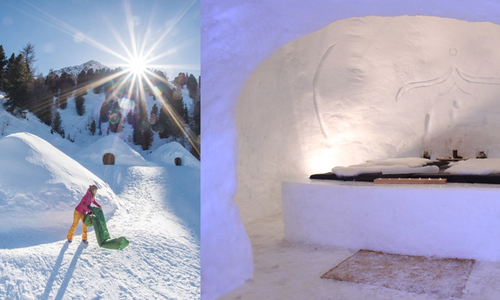 Igloo v Jižním Tyrolsku na severu Itálie Igloo v Jižním Tyrolsku na severu Itálie