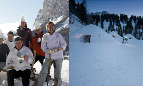 Igloo v Jižním Tyrolsku na severu Itálie Igloo v Jižním Tyrolsku na severu Itálie