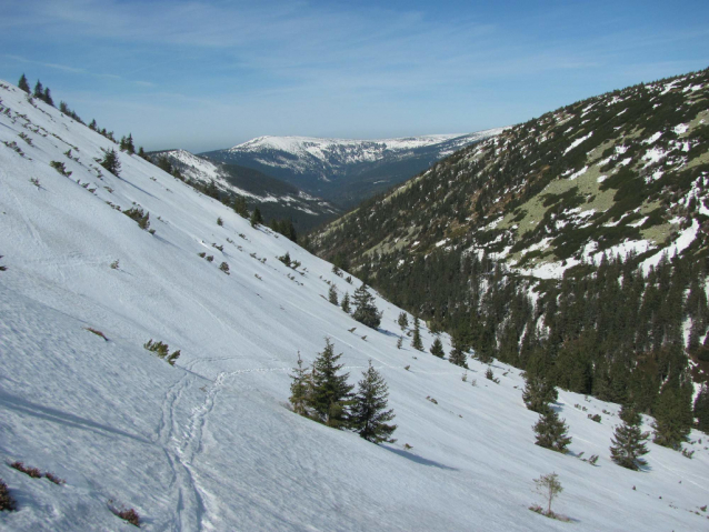 Jarní skialp bahno v Krkonoších