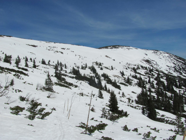 Jarní skialp bahno v Krkonoších