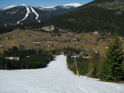 Byl jsem dnes s paní na skialpech v Krkonoších