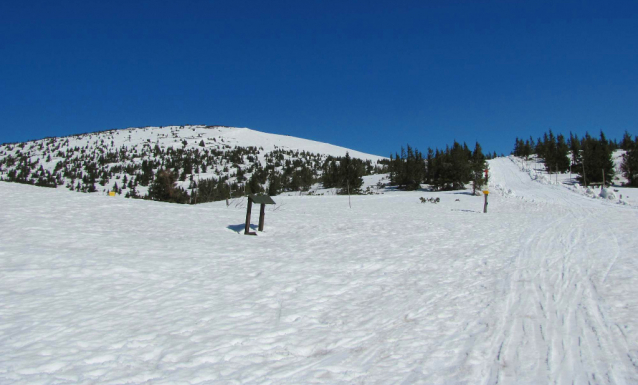 Byl jsem dnes s paní na skialpech v Krkonoších