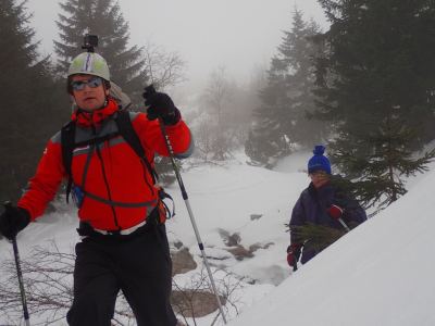 Trampové na skialpech sjeli Sněžku, podívali se do Soví doliny a na Dlouhý hřeben