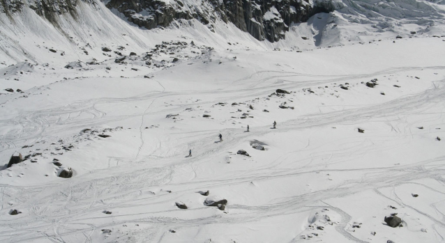 Ledovec ve Vallée Blanche vydal mrtvého snowboardistu po dvou letech