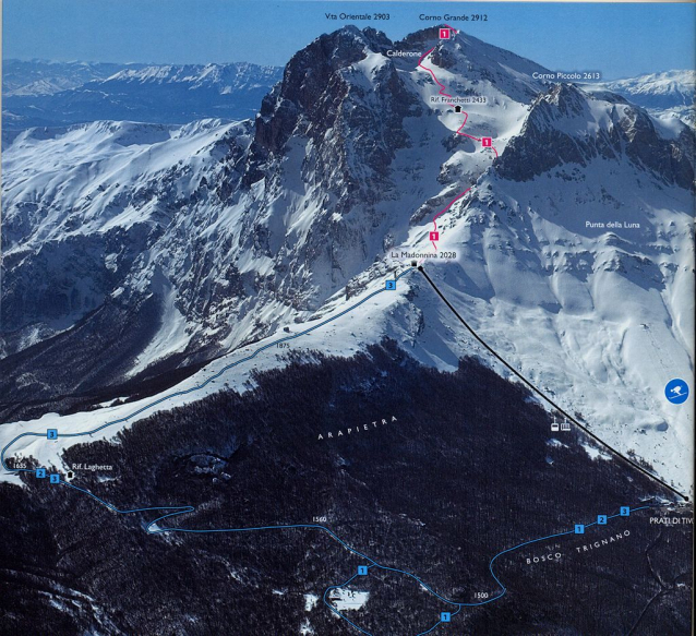 Skitouring v horách italského Abruzzo