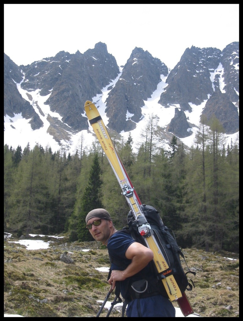 Niedere Tauern, Gamskogel, pravý centrální žlab.