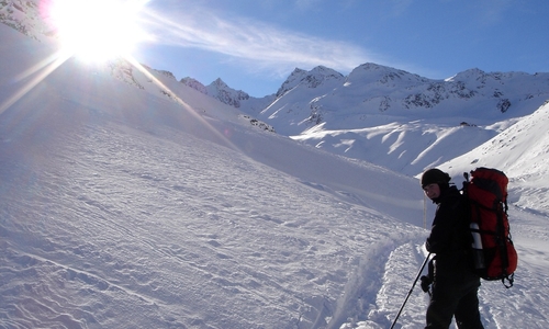 Silvestrovský skialp v Sellrain Silvestrovský skialp v Sellrain