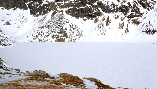 Hincovo pleso v zimě na lyžích