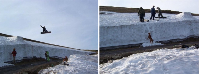 Letní Krkonoše na snowboardu