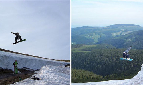Letní Krkonoše na snowboardu Letní Krkonoše na snowboardu