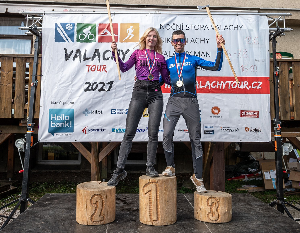 Absolutní vítězové Valachy tour 2021: Petr Šťastný a Monika Kučerová.